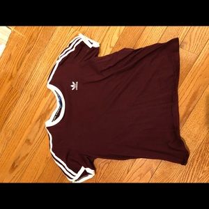 Maroon Adidas t-shirt